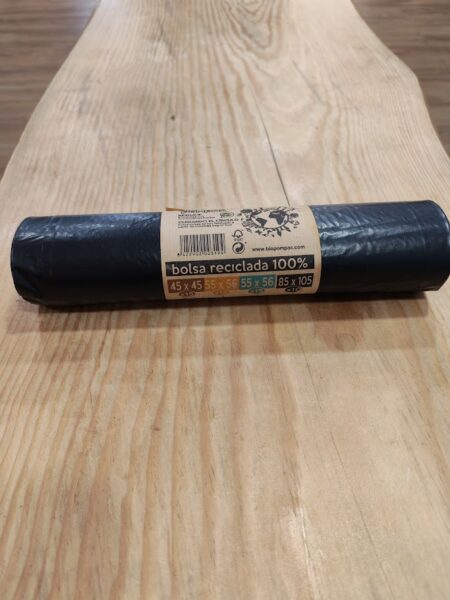 Bosses d'escombreries plàstic reciclat Industrials Negre 85x105 100l.